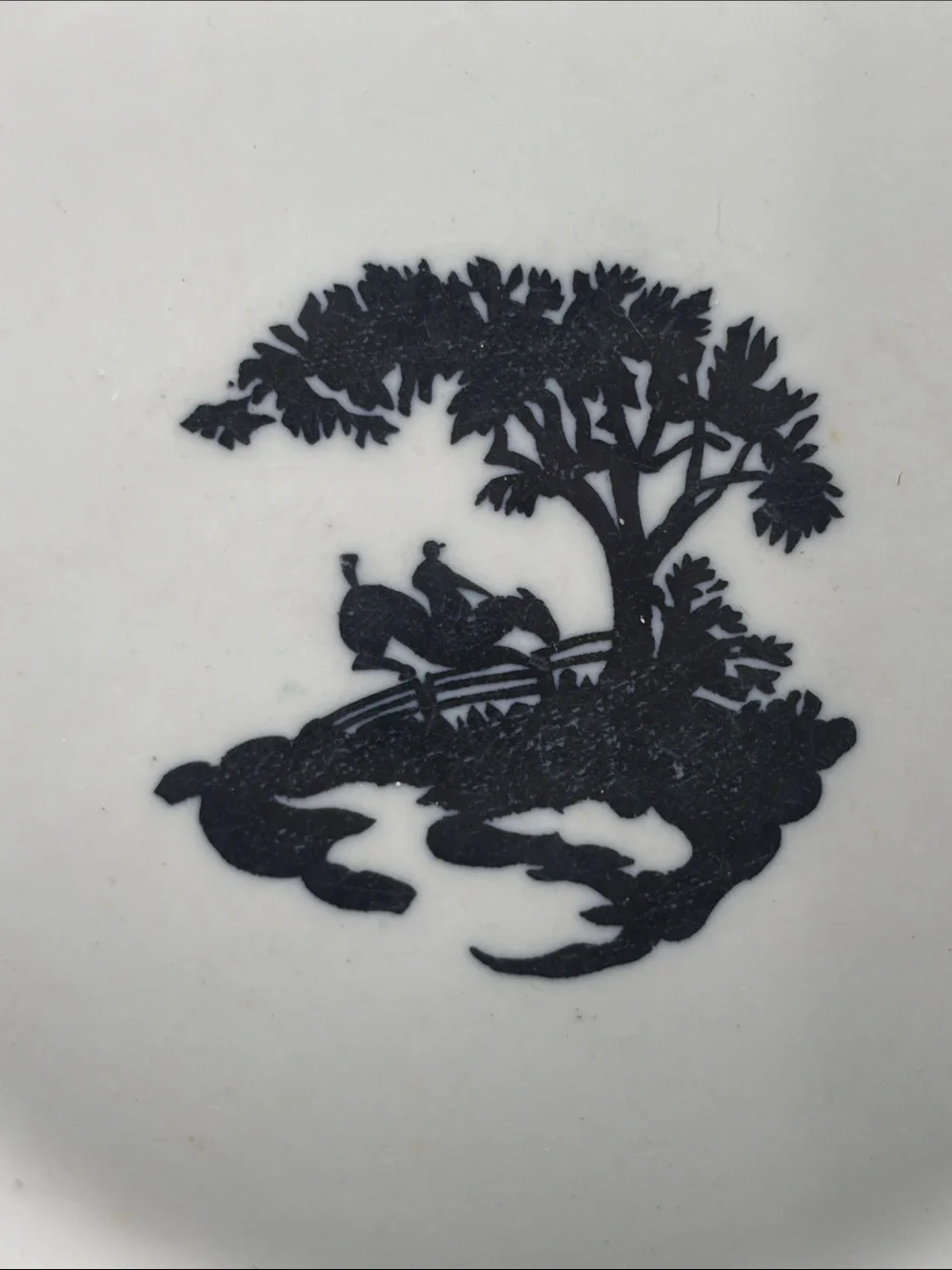 Warwick Nathan Straus & Sons Hunt Scene Silhouette Restaurant Ware Vintage Plate